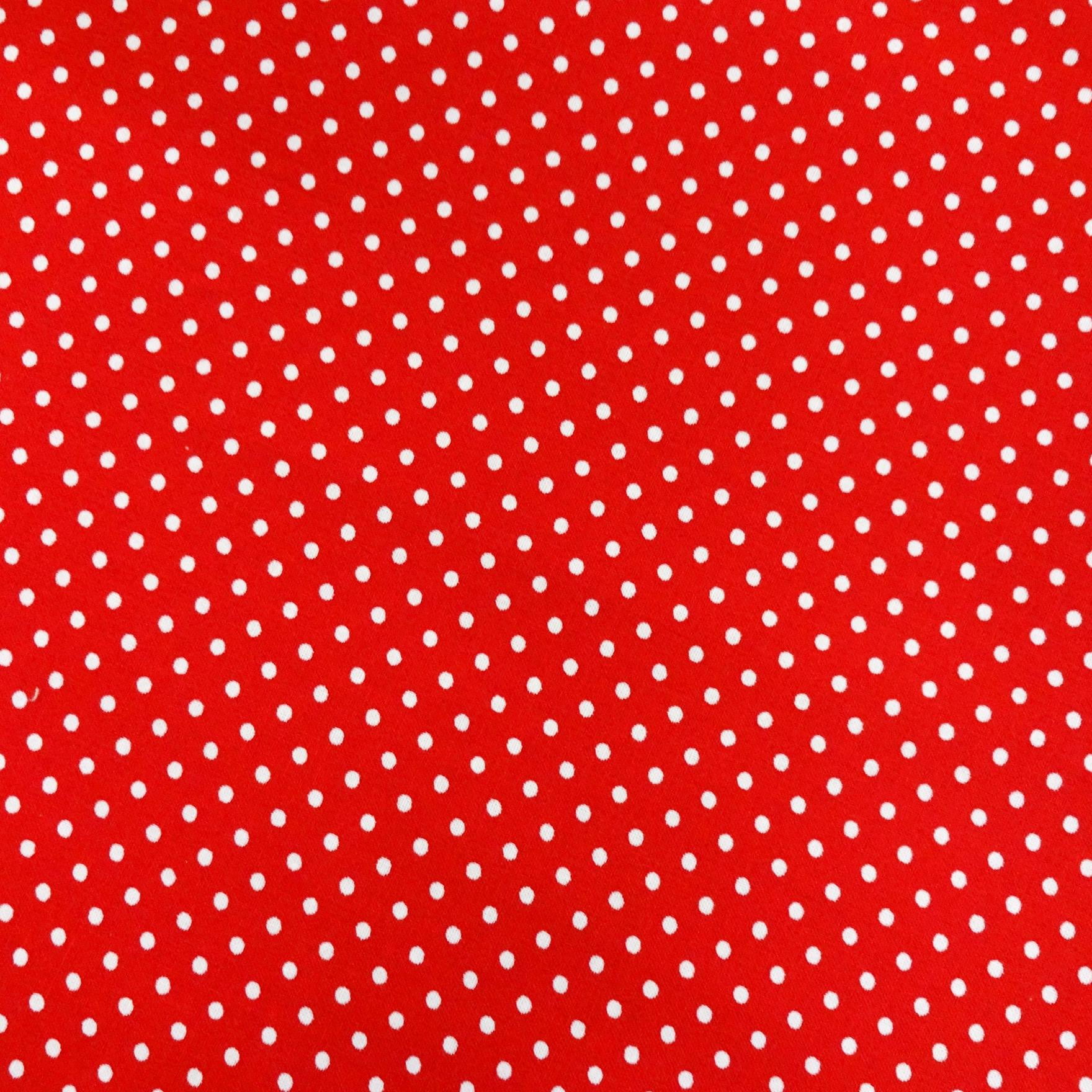 Waverly Inspirations 1 Yard Cut 100% Cotton Medium Dot Print Fabric, Poppy Red, 44" Wide for Quilting & Sewing