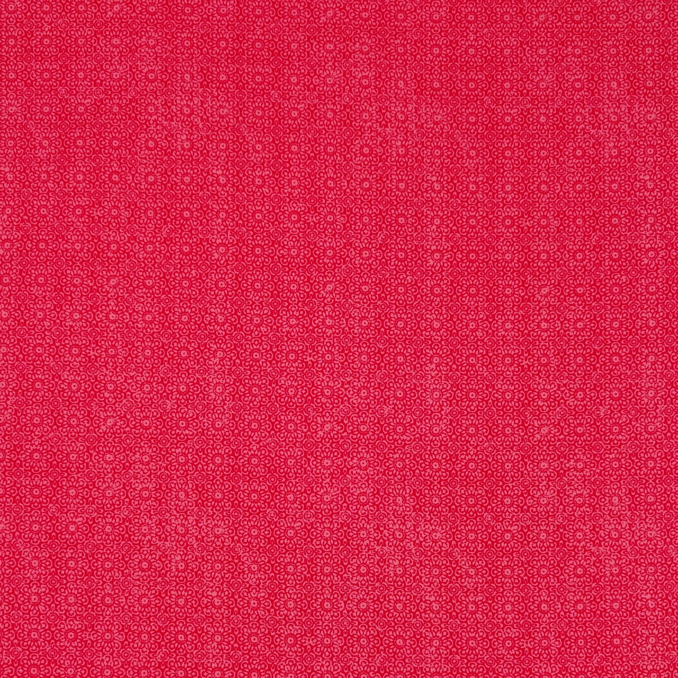 Waverly Inspirations 1 Yard Cut 100% Cotton Texture Medallion Print Fabric, Poppy Red, 44" Wide for Quilting & Sewing