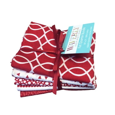 Waverly Inspirations 100% Cotton 18" x 21" Fat Quarter Poppy Fabric Bundles, 5 Pieces