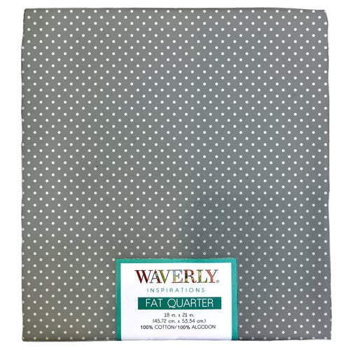 Waverly Inspirations 100% Cotton 18" x 21" Pindot Steel Color Precut Fat Quarter, 1 Each