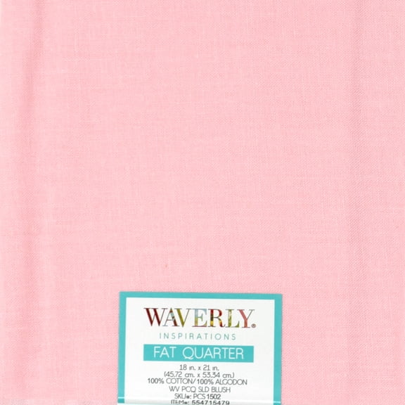 Waverly Inspirations 100% Cotton 18" x 21" Solid Blush Color Pre-cut Fat Quarter, 1 Each