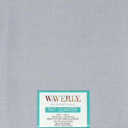 Waverly Inspirations 100% Cotton 18" x 21" Solid Dove Color Pre-cut Fat Quarter, 1 Each