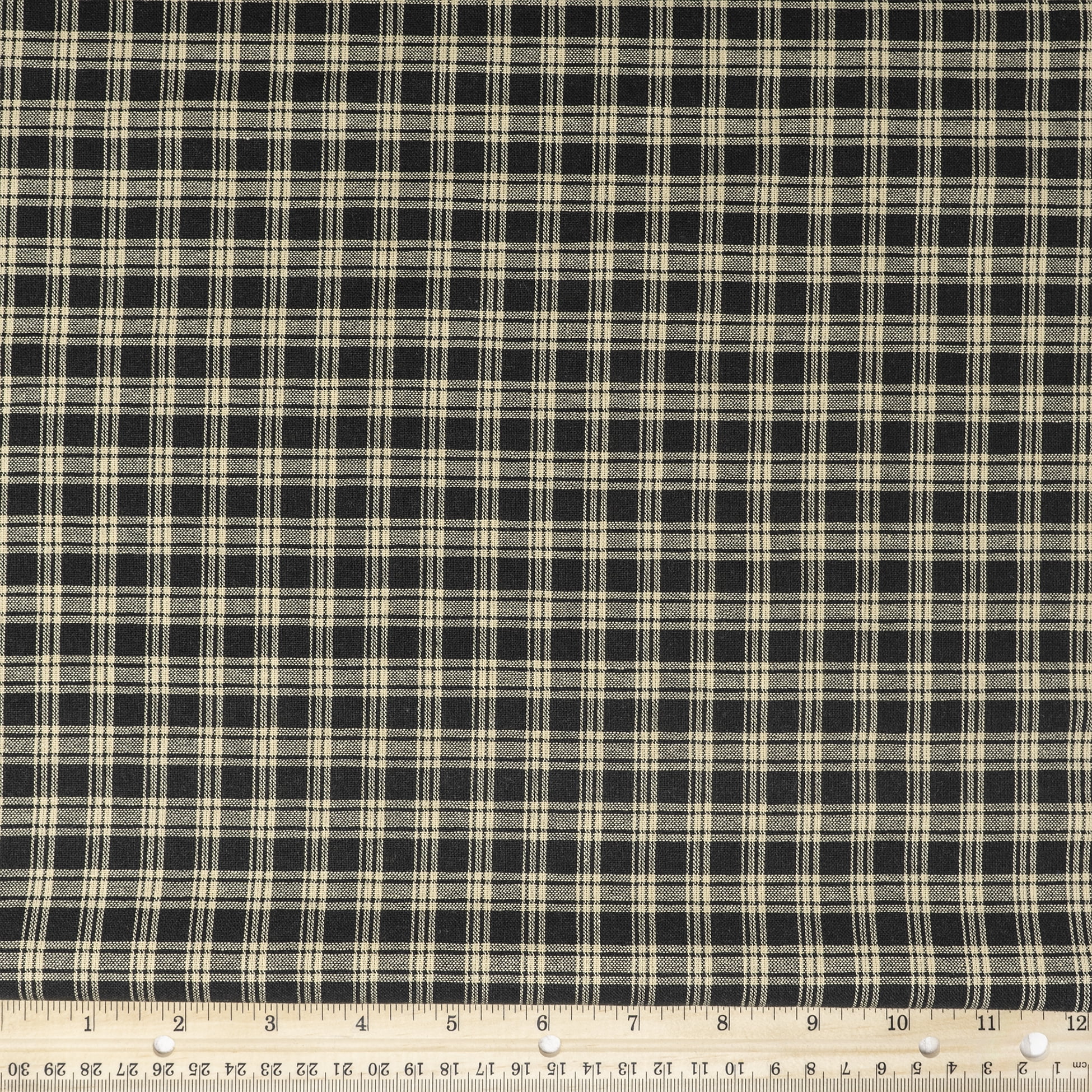 Waverly Inspirations 100% Cotton 44" Homespun Plaid Black Color Sewing Fabric by the Yard
