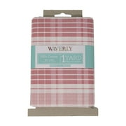 Waverly Inspirations 1 Yard Cut 100% Cotton Prints Fabric, Plaid Tea Rose, 44 Wide for Quilting & Sewing