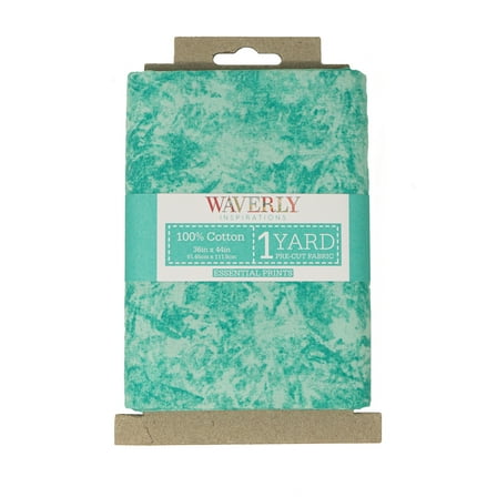 Waverly Inspirations 1 Yard Cut 100% Cotton Prints Fabric, Batik Aqua, 44" Wide for Quilting & Sewing