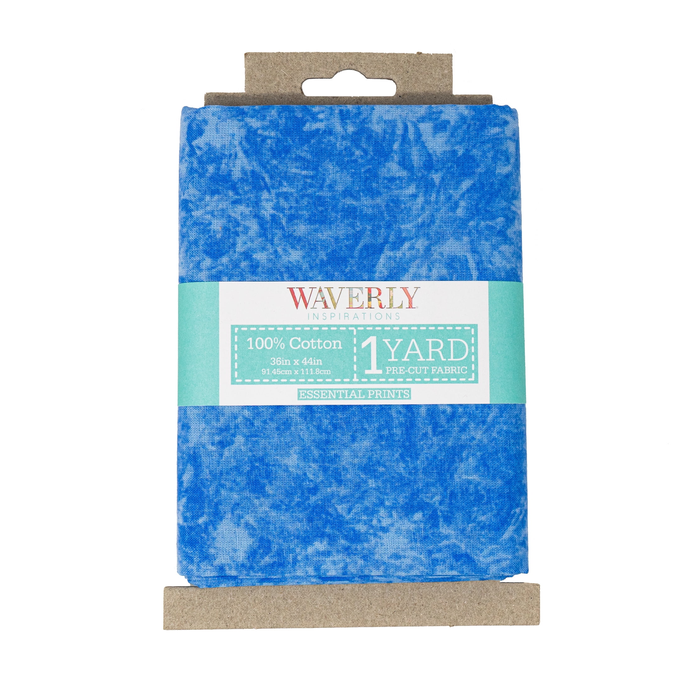 Waverly Inspirations 1 Yard Cut 100% Cotton Prints Fabric, Batik Blue, 44" Wide for Quilting & Sewing