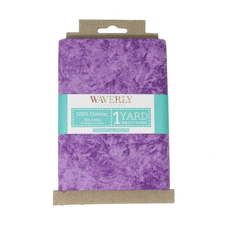 Waverly Inspirations 1 Yard Cut 100% Cotton Prints Fabric, Black Wisteria, 44" Wide for Quilting & Sewing