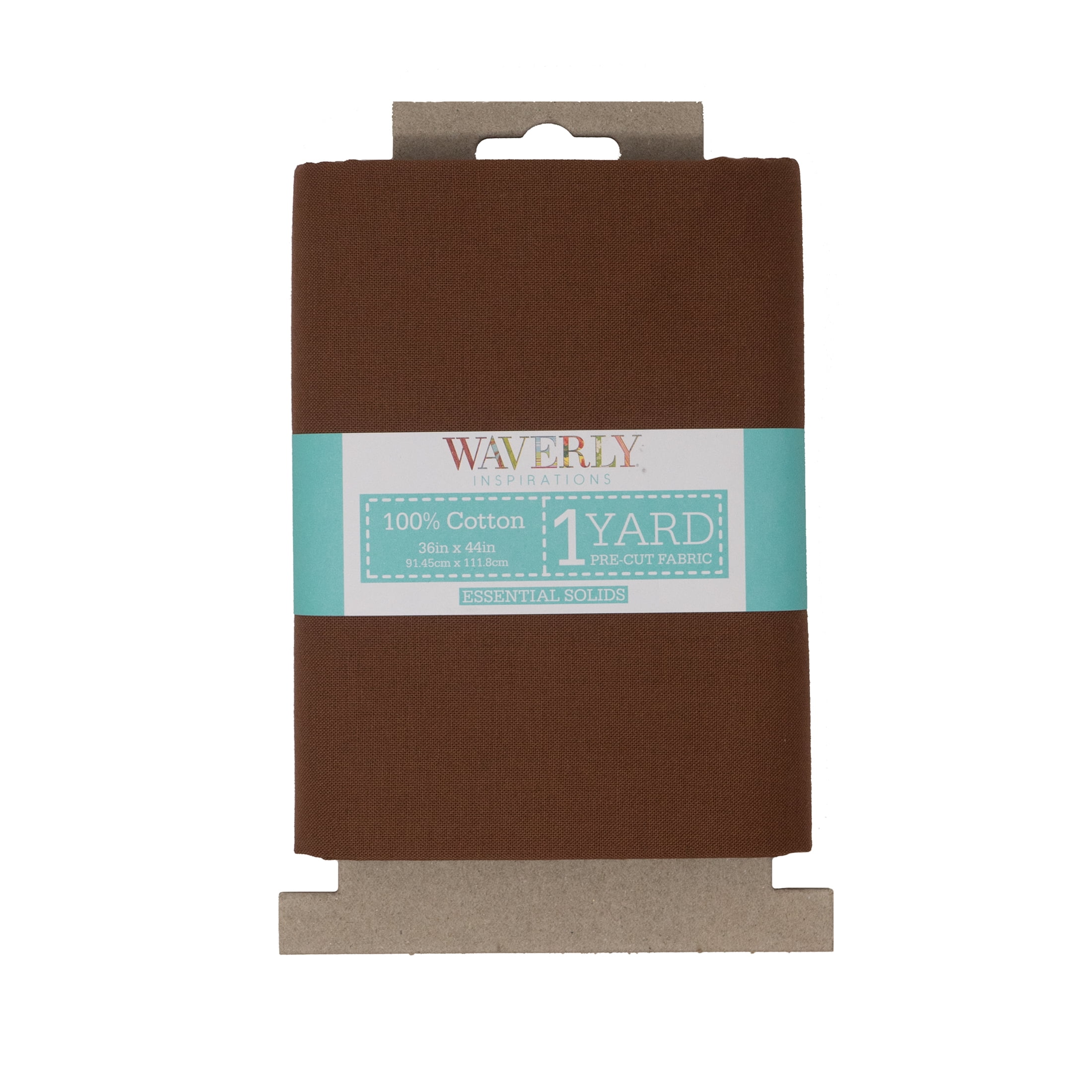 Waverly Inspirations 1 Yard Cut 100% Cotton Solids Fabric, Brown, 44" Wide for Quilting & Sewing