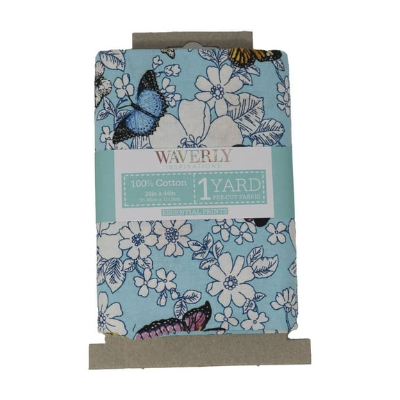 Waverly Inspirations 1 Yard Cut 100% Cotton Prints Fabric, Btf Riviera, 44" Wide for Quilting & Sewing