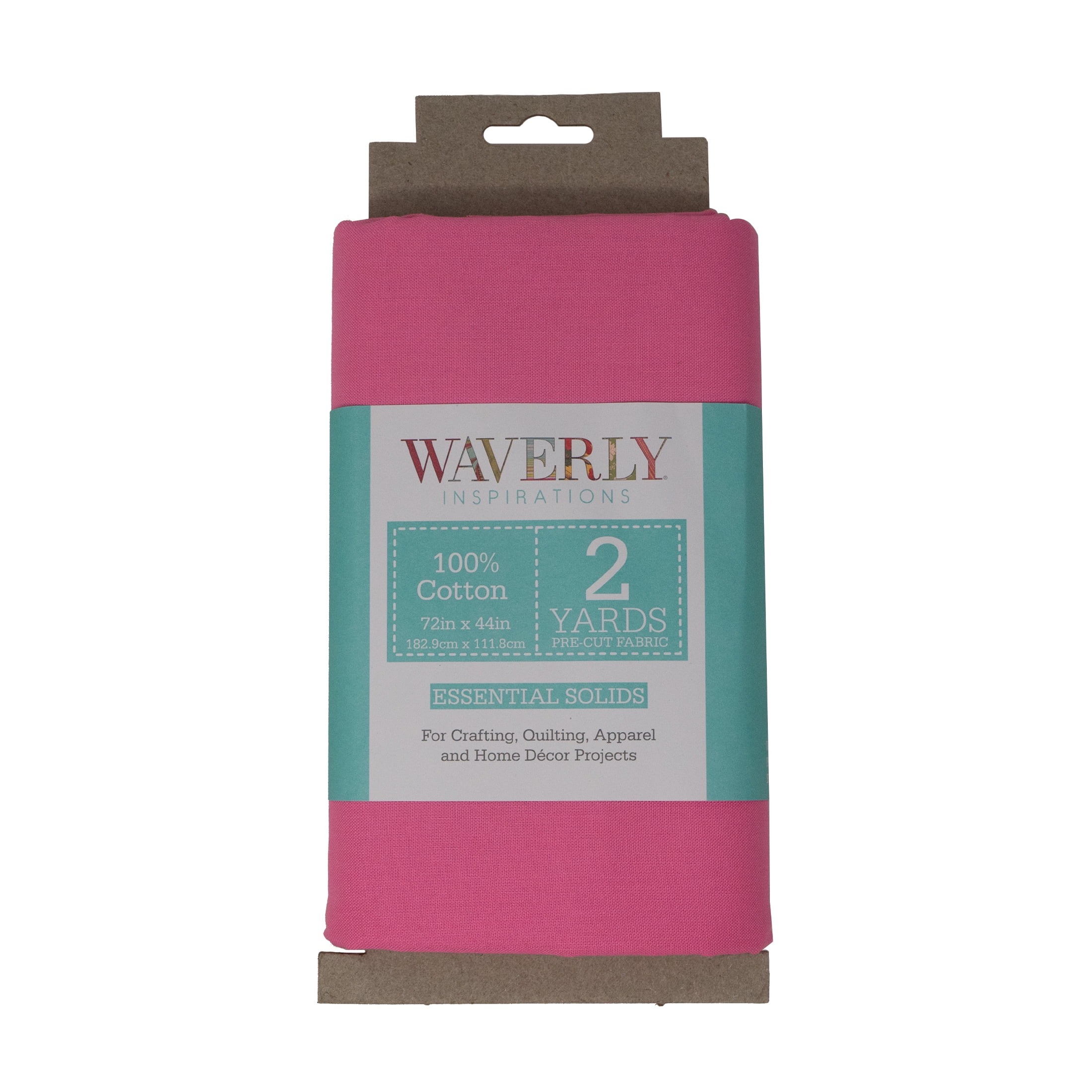 Waverly Inspirations 2 Yard Cut 100% Cotton Solids Fabric, Bubble Gum, 44" Wide for Quilting & Sewing