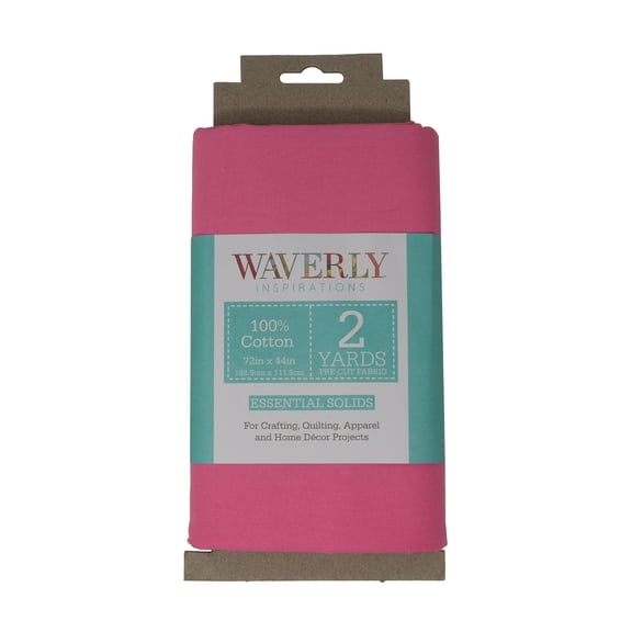 Waverly Inspirations 2 Yard Cut 100% Cotton Solids Fabric, Bubble Gum, 44" Wide for Quilting & Sewing