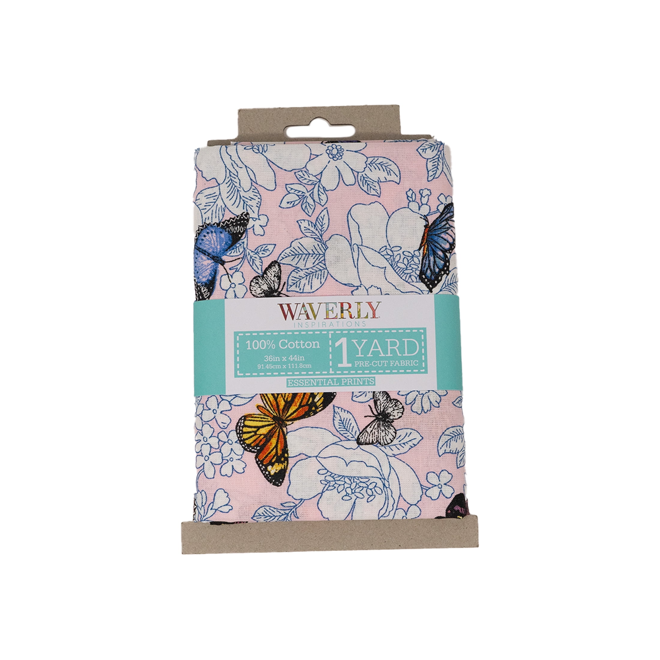 Waverly Inspirations 1 Yard Cut 100% Cotton Prints Fabric Butterflies 44" Wide for Quilting & Sewing