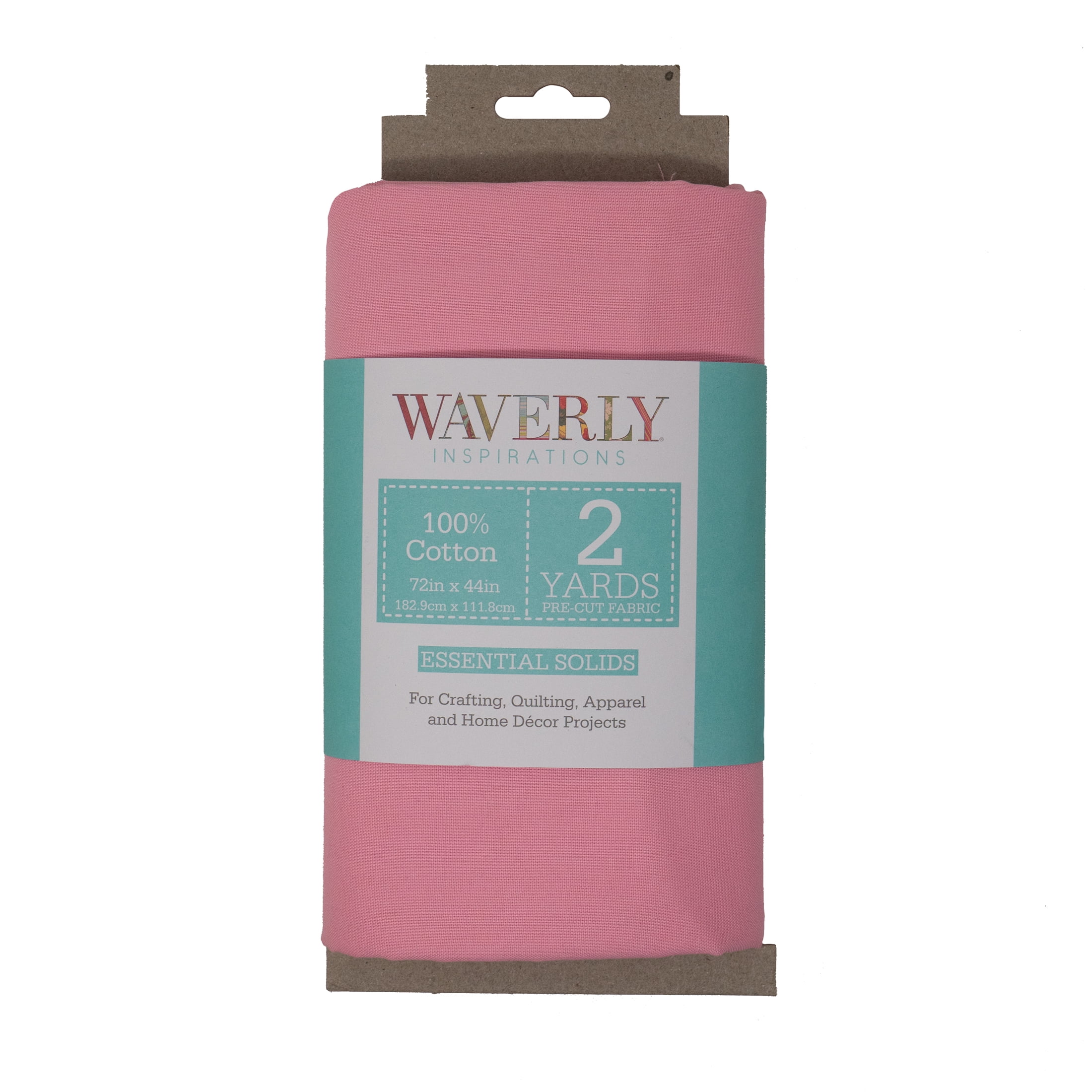 Waverly Inspirations 2 Yard Cut 100% Cotton Solids Fabric, Carnation, 44" Wide for Quilting & Sewing