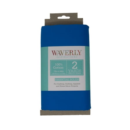 Waverly Inspirations 2 Yard Cut 100% Cotton Solids Fabric, Cobalt, 44 in Wide, for Quilting and Sewing