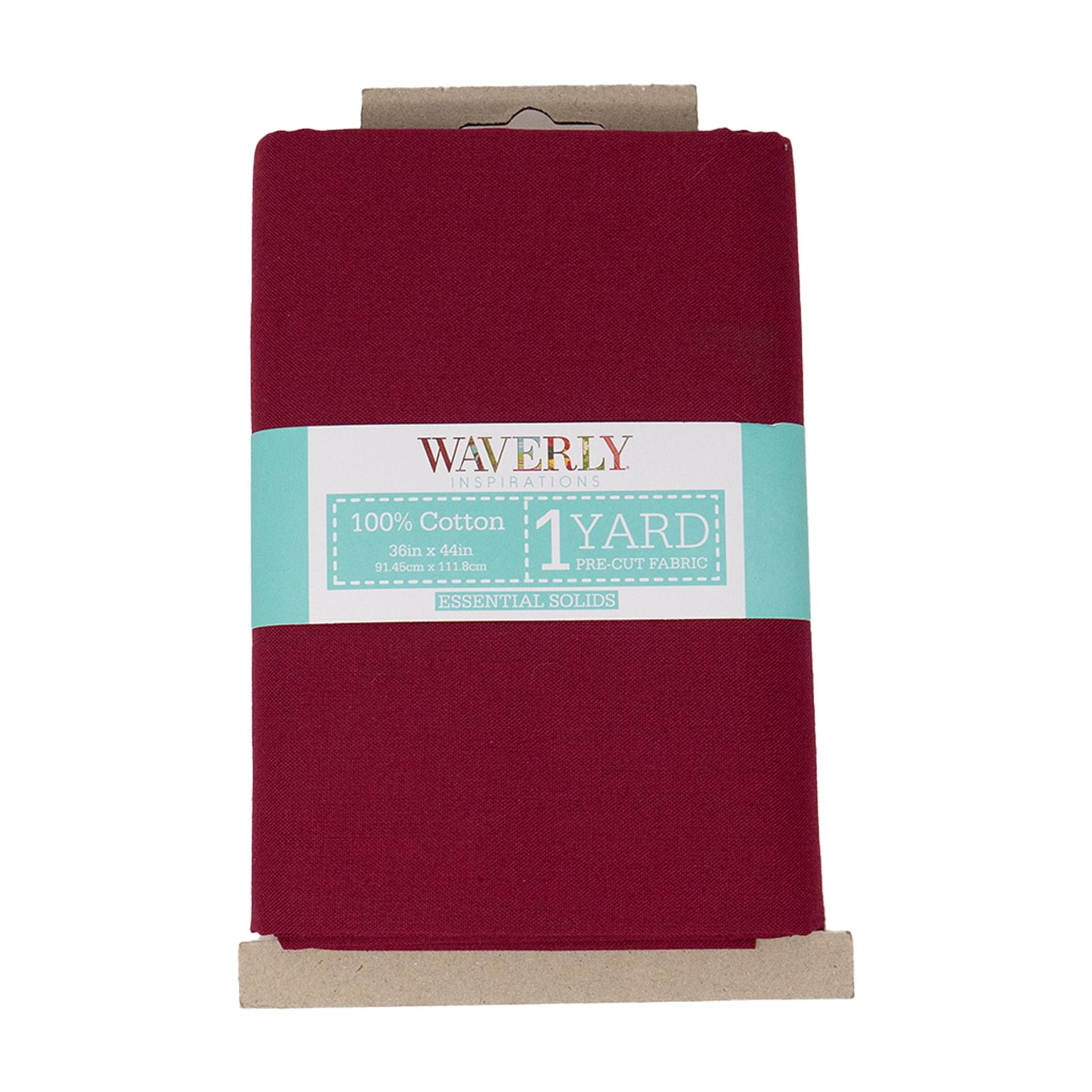 Waverly Inspirations 1 Yard Cut 100% Cotton Solids Fabric, Cranberry, 44" Wide for Quilting & Sewing