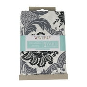 Waverly Inspirations 1 Yard Cut 100% Cotton Prints Fabric, Damask 2 Onyx, 44 Wide for Quilting & Sewing