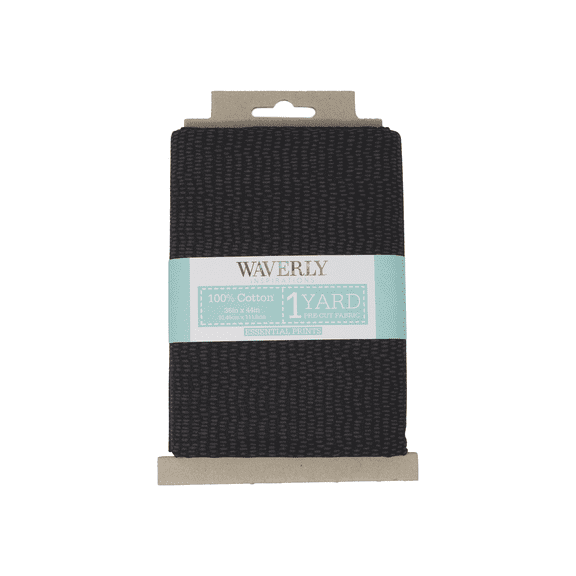 Waverly Inspirations 1 Yard Cut 100% Cotton Prints Fabric, Dash Onyx, 44" Wide for Quilting & Sewing