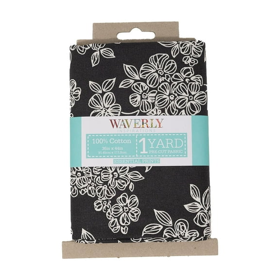 Waverly Inspirations 1 Yard Cut 100% Cotton Prints Fabric, Floral, 44" Wide for Quilting & Sewing