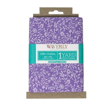 Waverly Inspirations, 100% Cotton, 44 Inch Wide, Sewing & Crafting, Florea Vine Lilac, 1 Yard Cut Prints