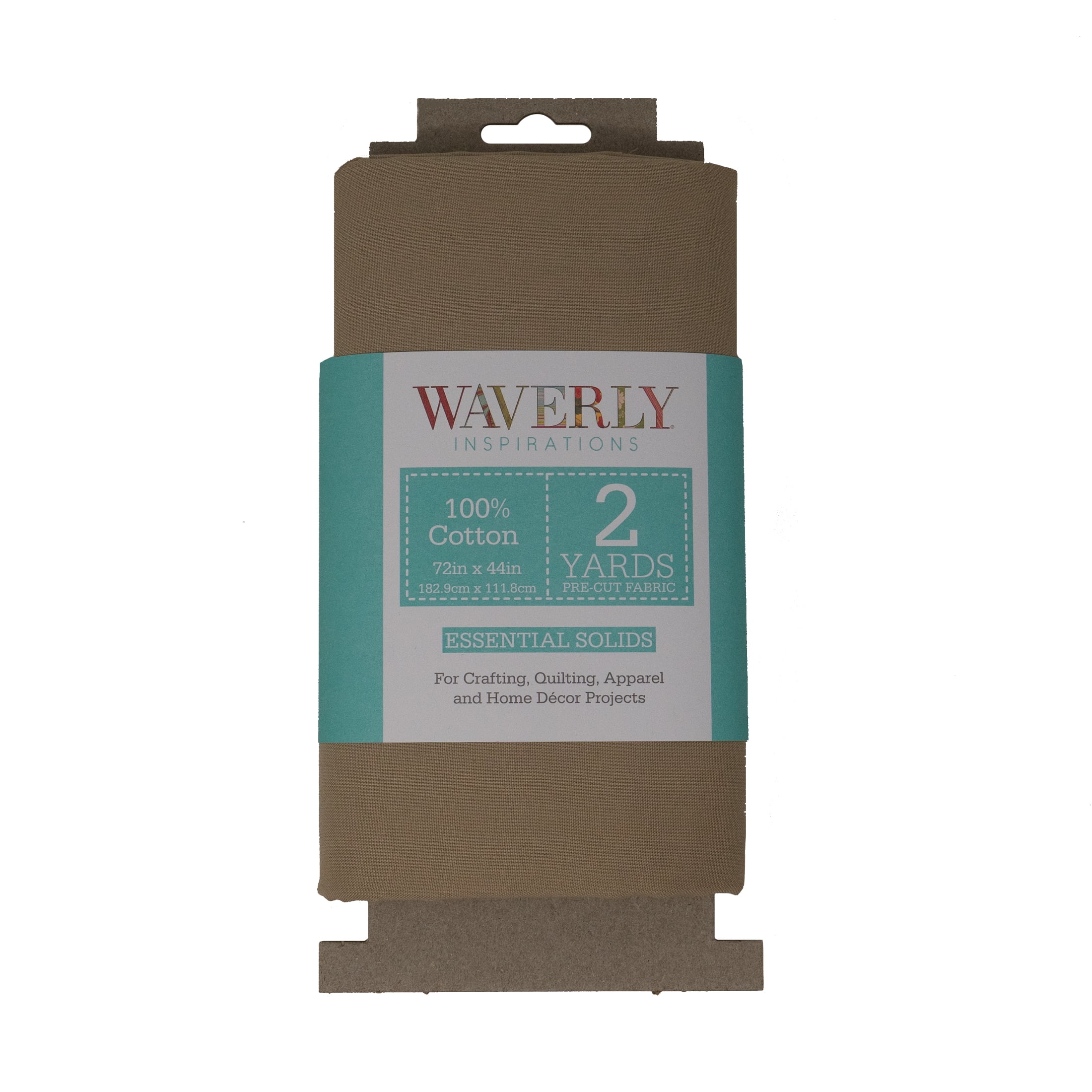 Waverly Inspirations 2 Yard Cut 100% Cotton Solids Fabric, Jute, 44" Wide for Quilting & Sewing