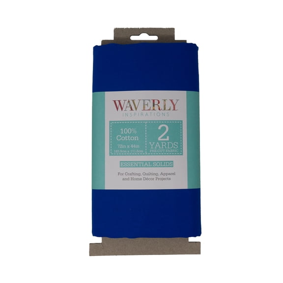 Waverly Inspirations 2 Yard Cut 100% Cotton Solids Fabric, Lapis, 44" Wide for Quilting & Sewing