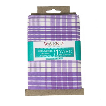 Waverly Inspirations 1 Yard Cut 100% Cotton Prints Fabric, Lilac, 44" Wide for Quilting & Sewing