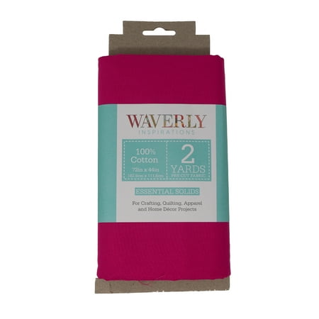 Waverly Inspirations 2 Yard Cut 100% Cotton Solids Fabric, Magenta, 44" Wide for Quilting & Sewing
