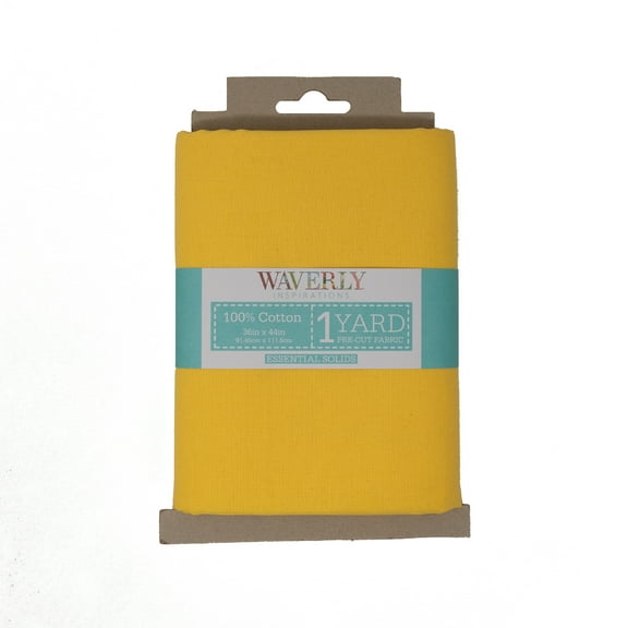 Waverly Inspirations 1 Yard Cut 100% Cotton Solids Fabric, Maize, 44" Wide for Quilting & Sewing
