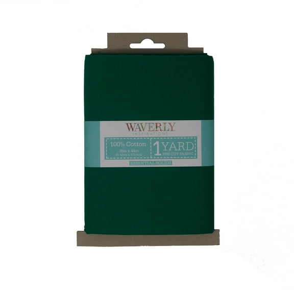 Waverly Inspirations 1 Yard Cut 100% Cotton Solids Fabric, Malachite, 44" Wide for Quilting & Sewing