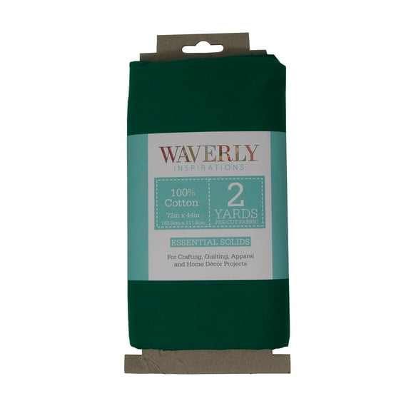 Waverly Inspirations 2 Yard Cut 100% Cotton Solids Fabric, Malachite, 44" Wide for Quilting & Sewing