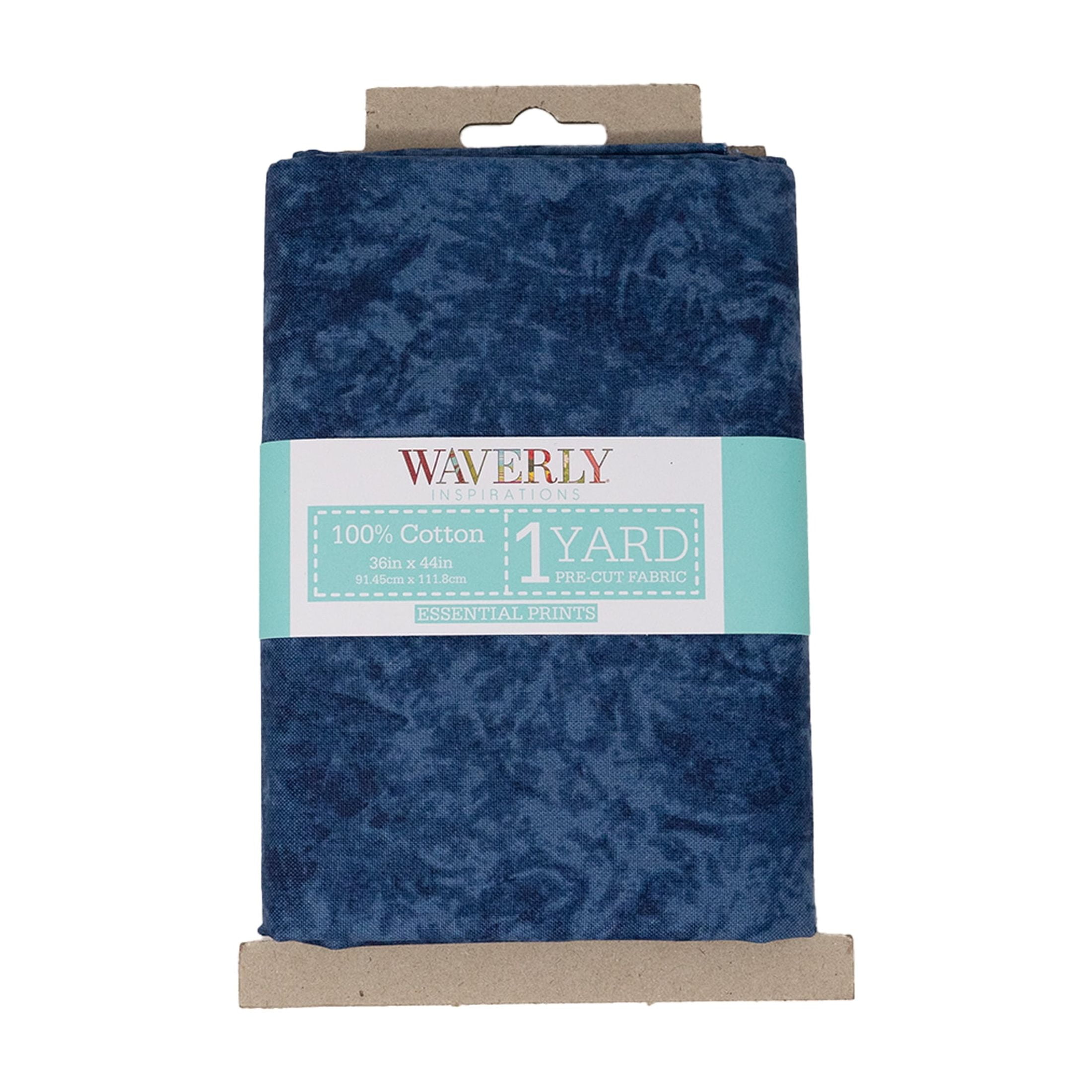 Waverly Inspirations 1 Yard Cut 100% Cotton Prints Fabric, Navy Batik, 44" Wide for Quilting & Sewing