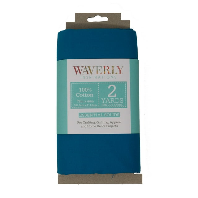 Waverly Inspirations, 100% Cotton, 44 Inch Wide, Sewing & Crafting, Ocean, 2 Yard Cut Solids