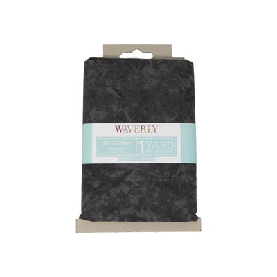 Waverly Inspirations 1 Yard Cut 100% Cotton Prints Fabric, Onyx Batik, 44" Wide for Quilting & Sewing