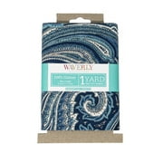 Waverly Inspirations 1 Yard Cut 100% Cotton Prints Fabric, Paisley Navy, 44 Wide for Quilting & Sewing