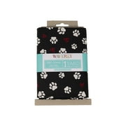 Waverly Inspirations 1 Yard Cut 100% Cotton Prints Fabric, Paw Love Onyx, 44" Wide for Quilting & Sewing