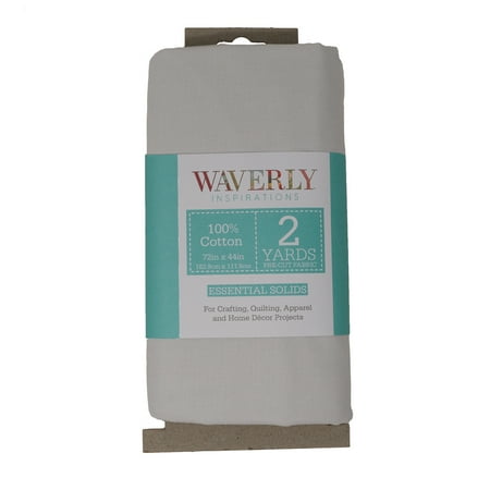 Waverly Inspirations 2 Yard Cut 100% Cotton Solids Fabric, Pearl, 44" Wide for Quilting & Sewing