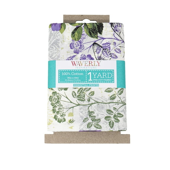 Waverly Inspirations 1 Yard Cut 100% Cotton Prints Fabric, Rose Lilac, 44" Wide for Quilting & Sewing