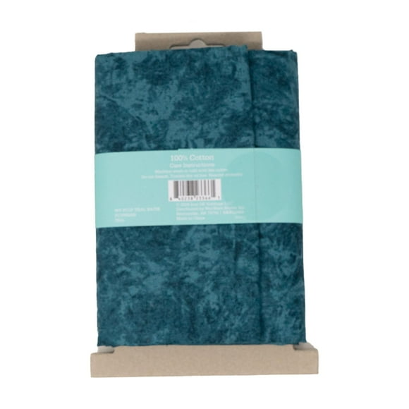 Waverly Inspirations 1 Yard Cut 100% Cotton Prints Fabric, Teal Batik, 44" Wide for Quilting & Sewing
