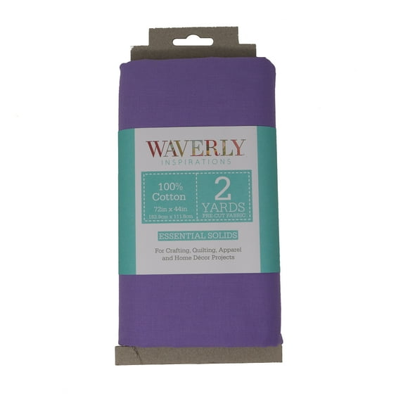 Waverly Inspirations 2 Yard Cut 100% Cotton Solids Fabric, Wisteria, 44" Wide for Quilting & Sewing