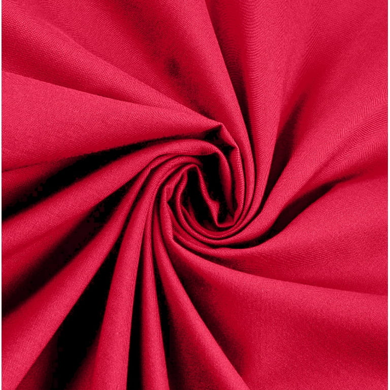 Waverly Inspirations 100% Cotton 44 inch Solid Poppy Red Color Sewing Fabric by The Yard, Size: 36 inch x 44 inch