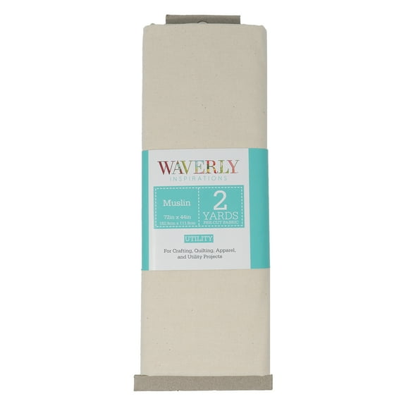 Waverly Inspirations 100% Cotton 44" x 2 Yards Precut Natural Muslin Fabric, 1 Each