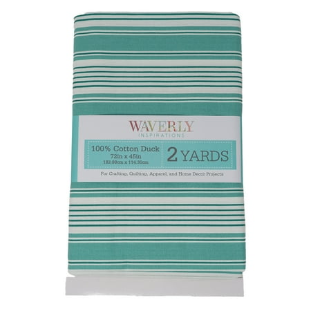Waverly Inspirations 100% Cotton 45 in x 2 Yards Precut Tyler Stripe Spa Sewing & Craft Fabric, 1 Each