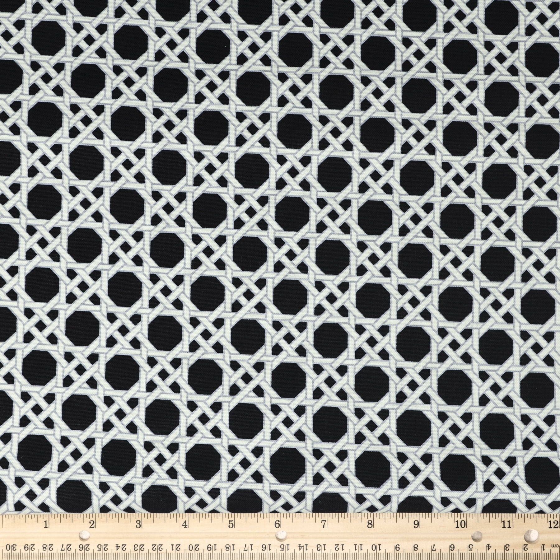 Waverly Inspirations 100% Cotton Duck 54" Canning Print Black Color Sewing Fabric By the Bolt