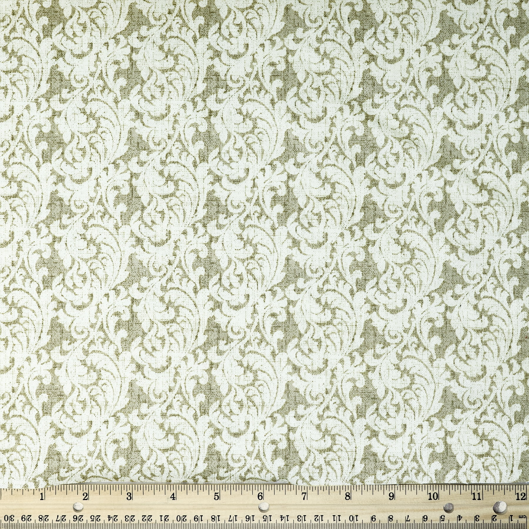 Waverly Inspirations 100% Cotton Duck 54" Paisley Scroll Cream Color Sewing Fabric By the Bolt