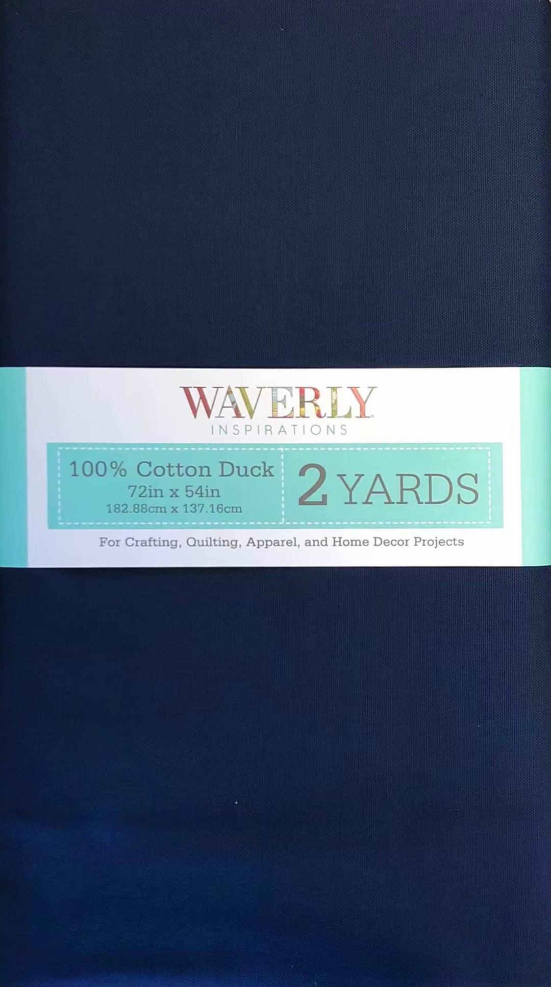 Waverly Inspirations 100% Cotton Duck 54" X 2 Yds Solid Navy Color ...