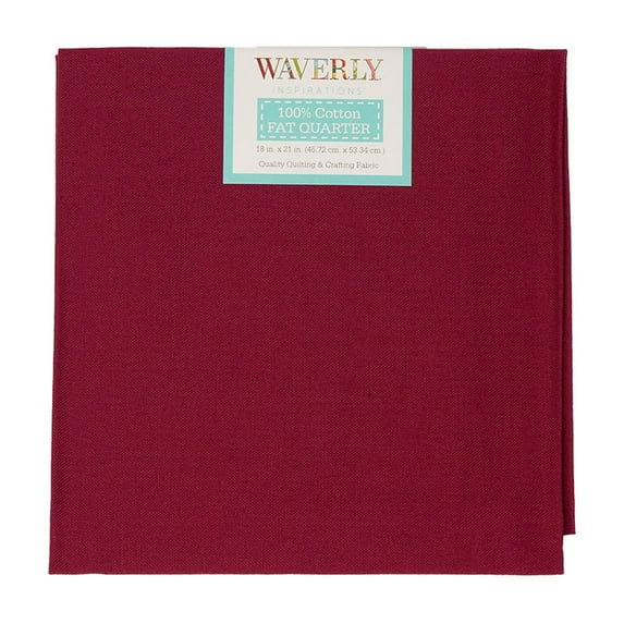 Waverly Inspirations, 100% Cotton, Sewing & Crafting, Cranberry, Fat Quarter, Solids, 21 x 18