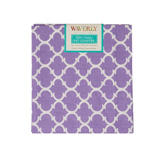 Waverly Inspirations, 100% Cotton, Sewing & Crafting, Curl Lilac, Fat Quarter, Prints, 21 x 18