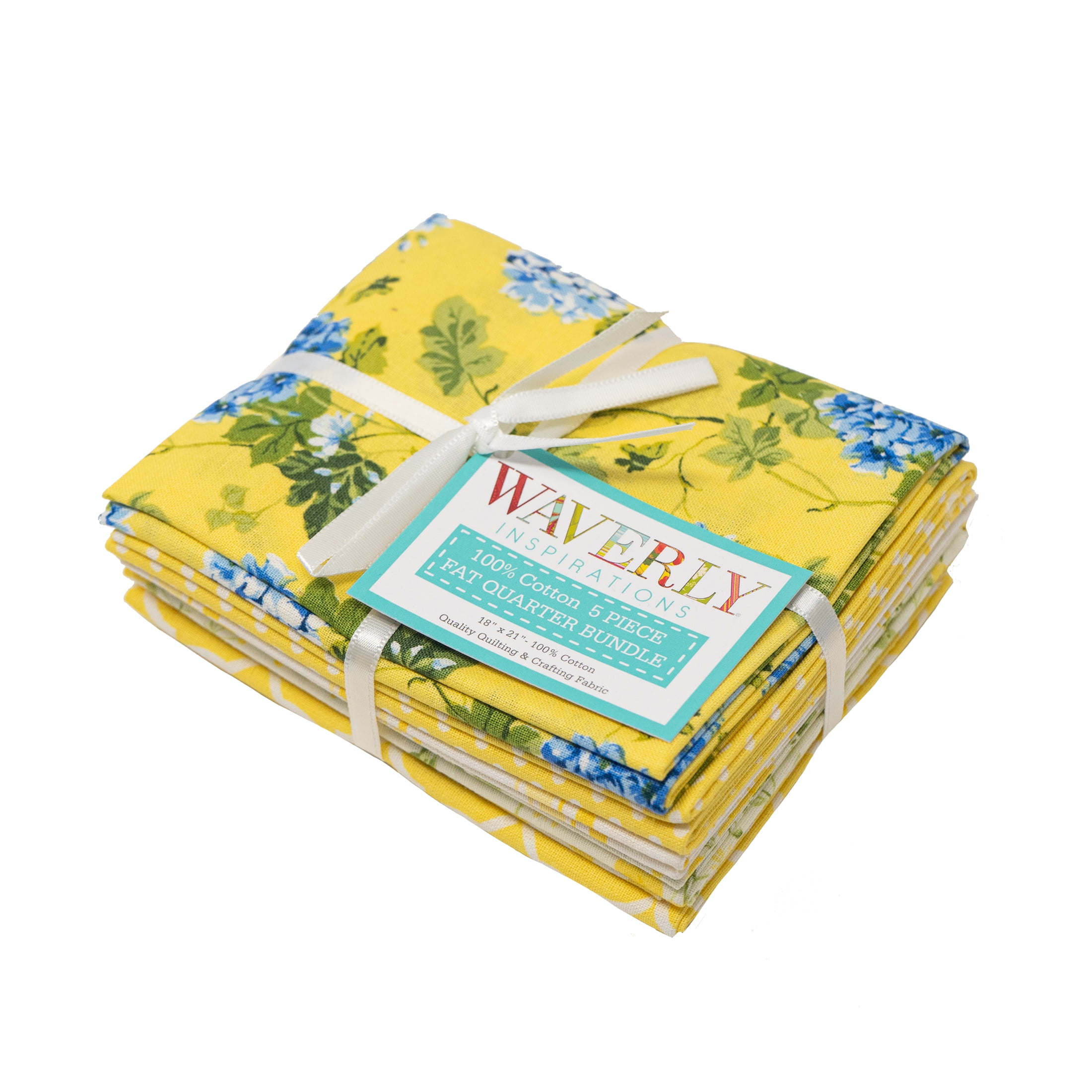 Waverly Inspirations, 100% Cotton, Sewing & Crafting, Maize, Fabric Bundle, 21 x 18, 5Pcs
