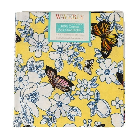 Waverly Inspirations, 100% Cotton, Sewing & Crafting, Maize, Fat Quarter, Prints, 21 x 18