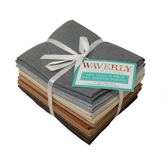 Waverly Inspirations, 100% Cotton, Sewing & Crafting, Natural Fabric Bundle, 21 x 18, 10Pcs